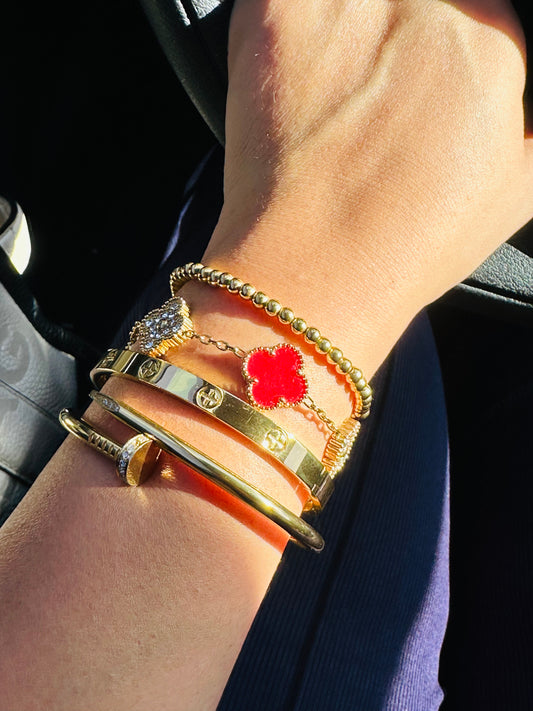 Pulsera Clover Red